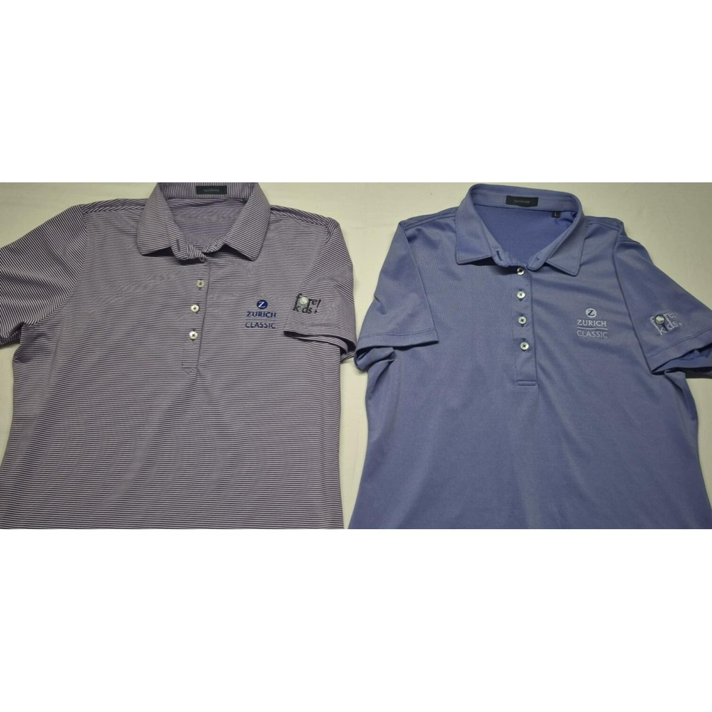 2 Turtleson men's golf polos from the Zurich Classic NOLA, sz L Fore Kids!